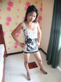 Tiny tits skinny FIlipina teen newcomer